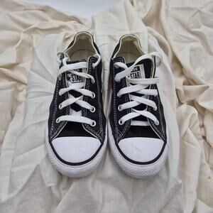 Converse Classic Chuck Taylor All Star Shoe Sneaker Black Canvas Size 1 Toddler